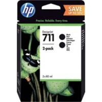 HP 711 Original Ink Cartridge P2V31A Black Pack of 2 Duopack