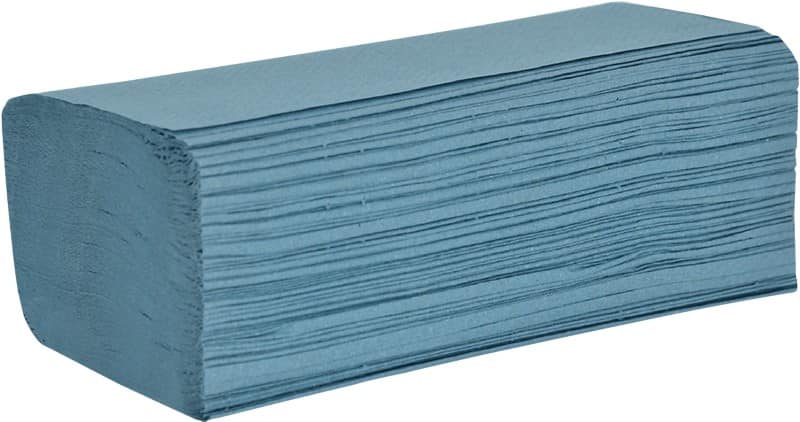 essentials Hand Towels Z-fold Blue 1 Ply H1BZ330DS 12 Packs of 250 Sheets