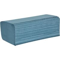 essentials Hand Towels Z-fold Blue 1 Ply H1BZ330DS 12 Packs of 250 Sheets