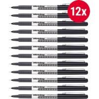 Niceday Fineliner Pen NSXF0.4 Extra Fine 0.4 mm Black Pack of 12