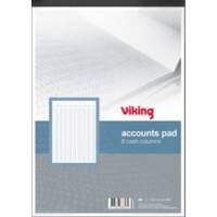 Viking Account Pads 8 Cash Columns A4 80 Pages