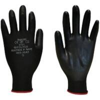 Polyco Matrix P Grip No Gloves PU (Polyurethane) Seamless knitted liner Large (L) Size 9 Black