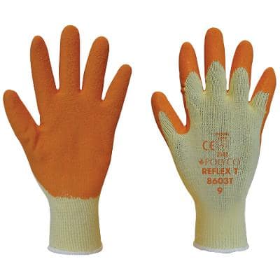 Polyco Gloves Latex Unpowdered Size 9 Orange