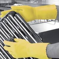 Polyco Gloves Gauntlet Latex Size 9 Yellow
