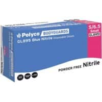 Bodyguards Gloves Disposable Unpowdered Nitrile Unpowdered Size S Blue Pack of 100