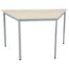 Niceday Trapezoidal Table with Maple Coloured MFC & Aluminium Top and Silver Frame 1400 x 700 x 750 mm