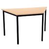 Niceday Trapezoidal Table Beech MFC (Melamine Faced Chipboard), Steel Black 1,400 x 700 x 750 mm