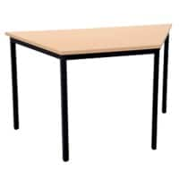 Niceday Trapezoidal Table Beech MFC (Melamine Faced Chipboard), Steel Black 1,200 x 520 x 750 mm