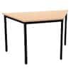 Niceday Trapezoidal Table with Beech Coloured MFC & Aluminium Top and Black Frame 1200-600 x 520 x 750 mm