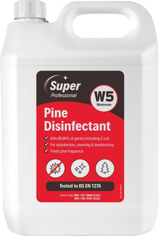 Super Professional Products W5 Disinfectant Pine Fresh 5L 2 Bottles