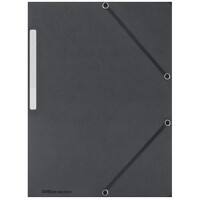 Office Depot 3 Flap Folder A4 Black Cardboard Pack of 10
