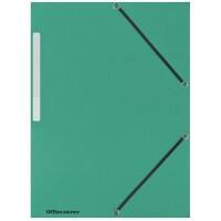 Office Depot 3 Flap Folder A4 Green Cardboard Pack of 10