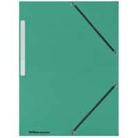 Office Depot 3 Flap Folder A4 Green Cardboard Pack of 10