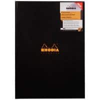 Rhodia Notebook 119230C A4 Ruled Casebound Cardboard Hardback Black 192 Pages 96 Sheets