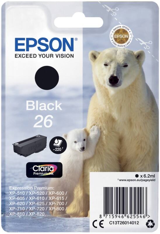 Epson 26 Original Ink Cartridge C13T26014012 Black