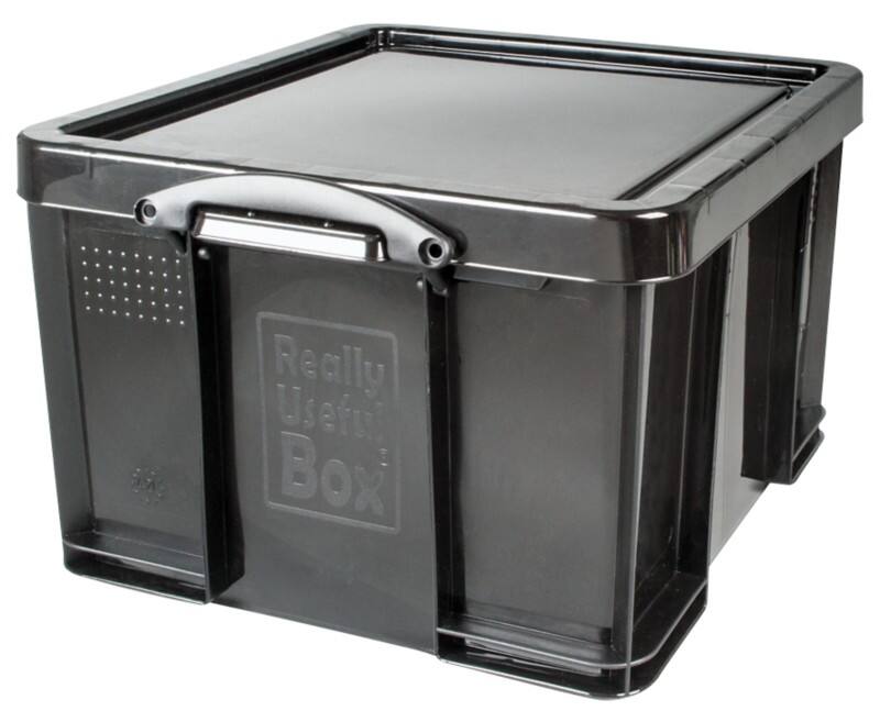Really Useful Box Plastic Storage Box 42 L Black 44 x 52 x 31 cm
