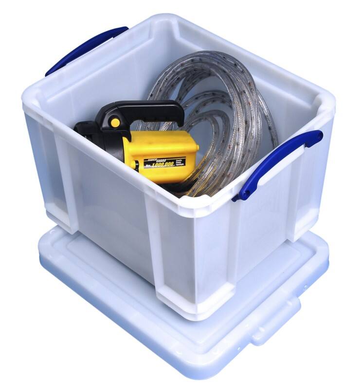 Really Useful Box Plastic Storage Box 35 L White 39 x 48 x 31 cm