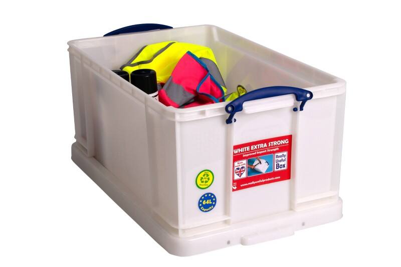 Really Useful Box Plastic Storage Box 64 L White 44 x 71 x 31 cm
