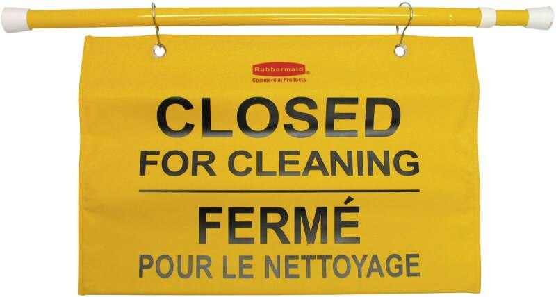 Rubbermaid Warning Sign Metal  Assorted "Closed for Cleaning"
