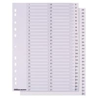 Office Depot Indices A4 White 54 Part Perforated Polypropylene 1 to 54