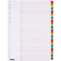 Viking Dividers A4 Assorted 31 Part Perforated Card 1 to 31