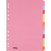 Office Depot Blank Dividers A4 Assorted Multicolour 12 Part Cardboard Rectangular 11 Holes