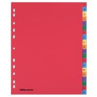 Office Depot Indices A4+ Assorted 20 Part Perforated Polypropylene A - Z