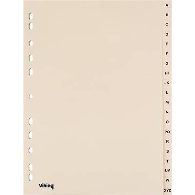 Viking Punched Dividers, Buff Board, A4, 20 Part A-Z - Set