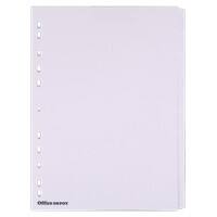 Office Depot Blank Dividers A4 White White 10 Part Cardboard Rectangular 11 Holes 28109