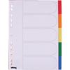 Viking Blank Dividers A4 Assorted Multicolour 5 Part PP (Polypropylene) Rectangular 11 Holes