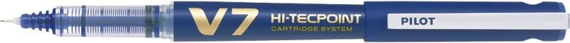 Pilot Hi-Tecpoint V7 Non-retractable Rollerball Pen Blue 0.4 mm Medium Rollerball Refillable Pack of 10