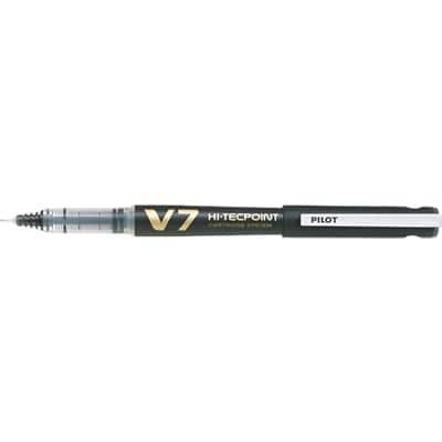 Pilot Hi-Tecpoint V7 Cartridge System Rollerball Pen Medium 0.4 mm Black Pack of 10