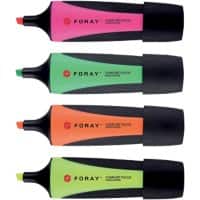 Foray Comfort Focus Comfort Focus Highlighter Assorted Broad Chisel 1-5 mm Pack of 4