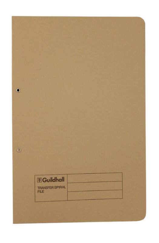 Guildhall Spiral File Foolscap Buff Manila 315 gsm Pack of 50