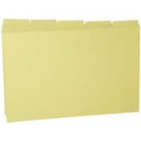 Guildhall Tabbed Folders Foolscap Yellow Manila 24 x 34.5 cm Pack of 100