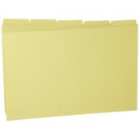 Guildhall Tabbed Folders Foolscap Yellow Manila 24 x 34.5 cm Pack of 100