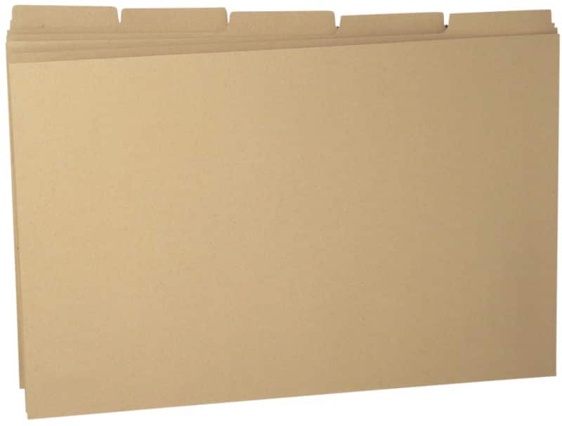 Guildhall Tabbed Folders Foolscap Buff Manila 34.5 x 24 cm Pack of 100