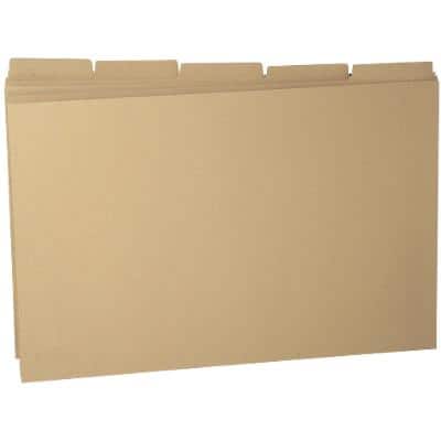 Guildhall Tabbed Folders Foolscap Buff Manila 34.5 x 24 cm Pack of 100