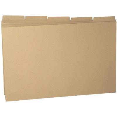 Guildhall Tabbed Folders Foolscap Buff Manila 34.5 x 24 cm Pack of 100