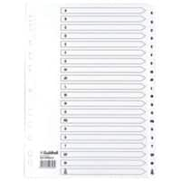 Guildhall Indices A4 White 20 Part Perforated Card A - Z