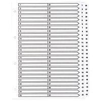 Guildhall Indices A4 White 50 Part Perforated Card 1 to 50