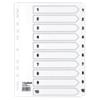 Guildhall Indices A4 White 10 Part Perforated Card 1 to 10