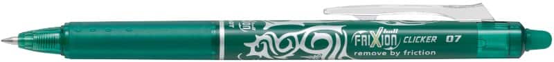 Pilot FriXion Ball Clicker Rollerball Pen Green 0.35 mm Medium Pack of 12