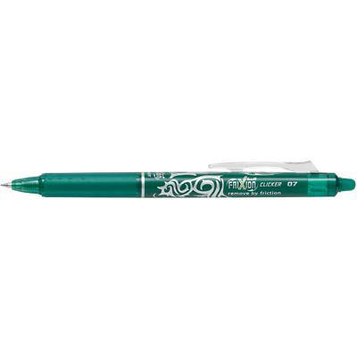 Pilot FriXion Ball Clicker Rollerball Pen Erasable Medium 0.35 mm Green Pack of 12