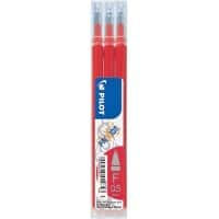 Pilot FriXion Ball Rollerball Pen Refill 0.25 mm Fine Red Pack of 3