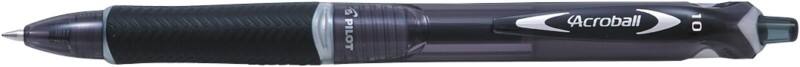 Pilot Acroball Medium Acroball Ballpoint Pen Black Medium 0.4 mm Refillable Pack of 10