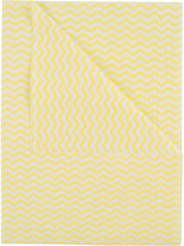 Robert Scott Cotton Ocean Microfibre Cleaning Cloth 350 x 500mm Yellow Pack of 50