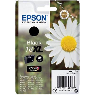 Epson 18XL Original Ink Cartridge C13T18114012 Black