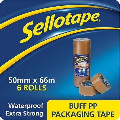 Sellotape Packaging Tape 50mm x 66m Brown 6 Rolls