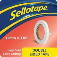 Sellotape Double Sided Tape 12mm x 33m White